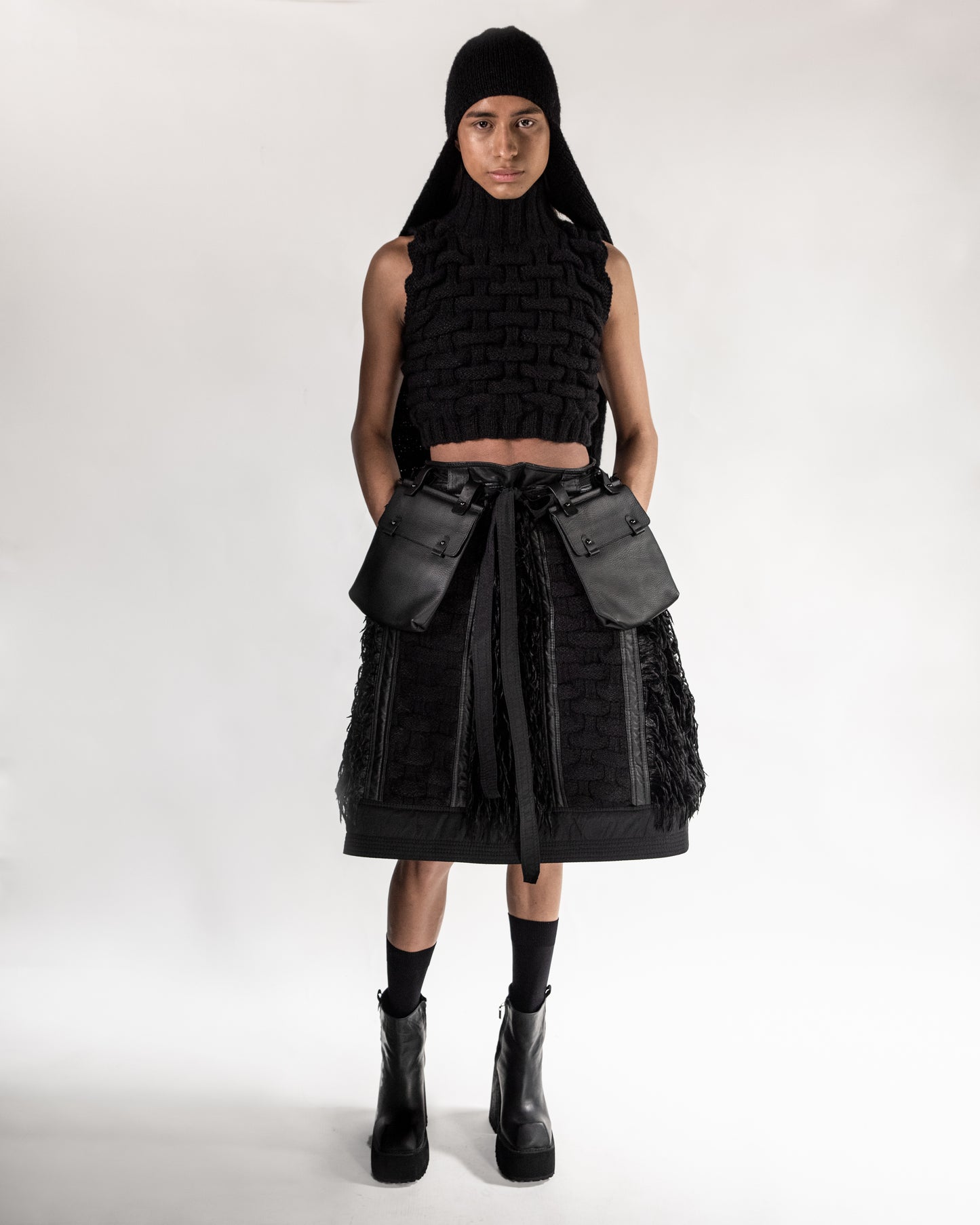 FEATHER CAMPO SKIRT