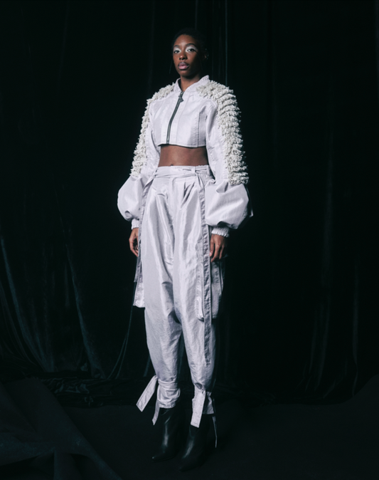 CROP JACKET GLOBO LAVANDA