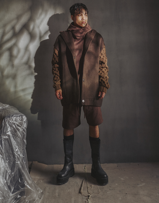 SWEATER WOOL HOOD (BROCHES)