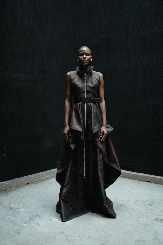 ABEJA RUFFLE DRESS (sin macramé)