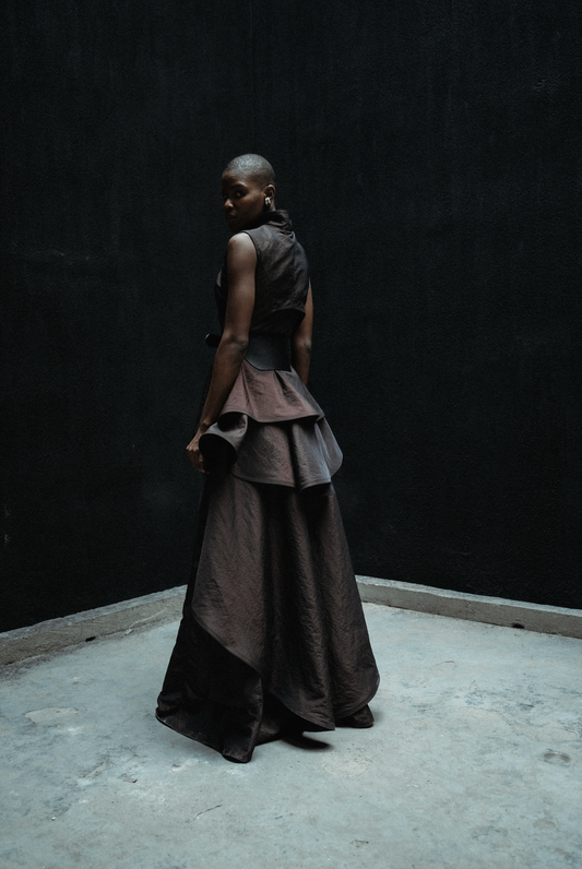 ABEJA RUFFLE DRESS (sin macramé)